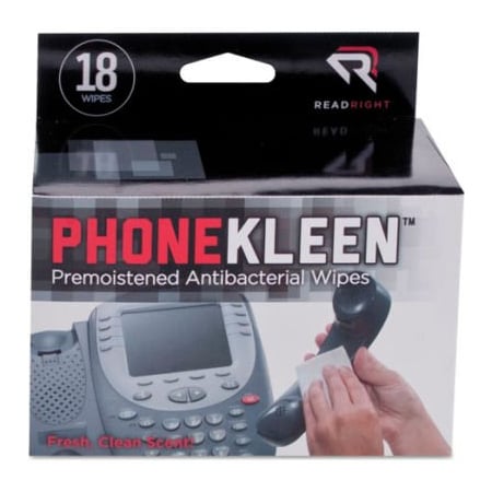 Read Right/Advantus Corporation Read Right® PhoneKleen Wet Wipes, 18/Box - REARR1203 RR1203